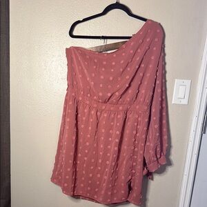 Pink Polka Dot Women's Top